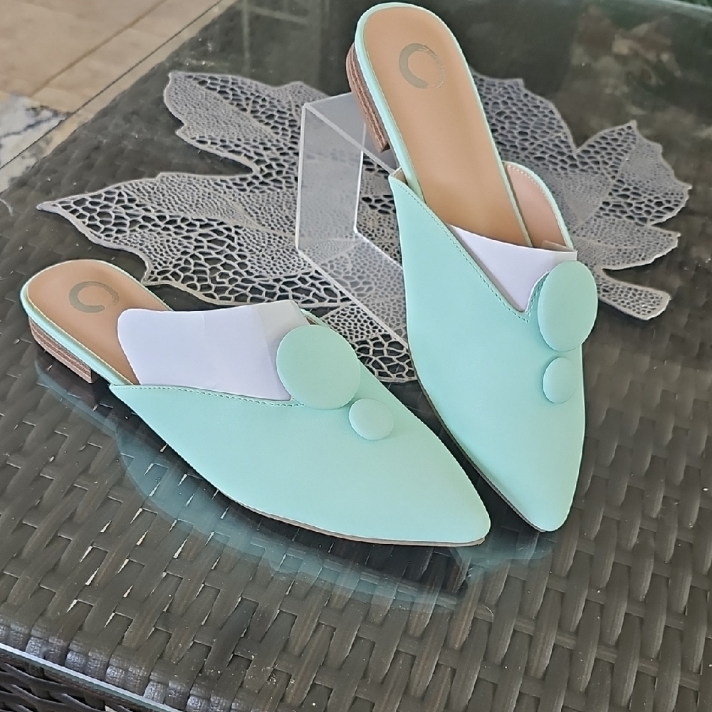 Mint Green Women's Mules - Picture 3 of 7